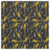 Saxophon-Musiknoten Stoff (Muster)
