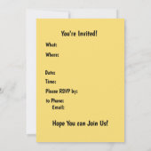 Saxophon Muster Einladung (Rückseite)