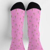 Saxophon Muster in Rosa Socken (Oben)