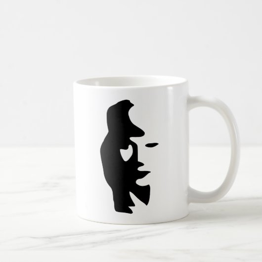 Saxophon-oder Frauen-optische Täuschung Kaffeetasse (Rechts)