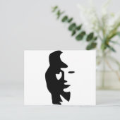 Saxophon oder optische Illusion Postkarte (Stehend Vorderseite)