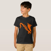 Saxophon - Orange T-Shirt (Vorne ganz)