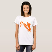 Saxophon - Orange T-Shirt (Vorne ganz)