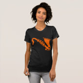 Saxophon - Orange T-Shirt (Vorne ganz)