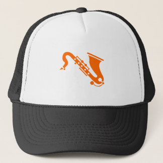 Saxophon - Orange Truckerkappe