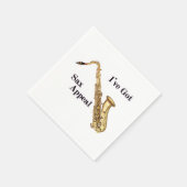 Saxophon Paper Napkin Serviette (Ecke)