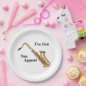 Saxophon Papierplatte Pappteller (Party)