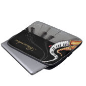 Saxophon Personalisiert Laptopschutzhülle (Vorne Knopf)
