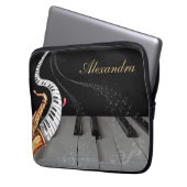 Saxophon Personalisiert Laptopschutzhülle (Vorderseite Links)