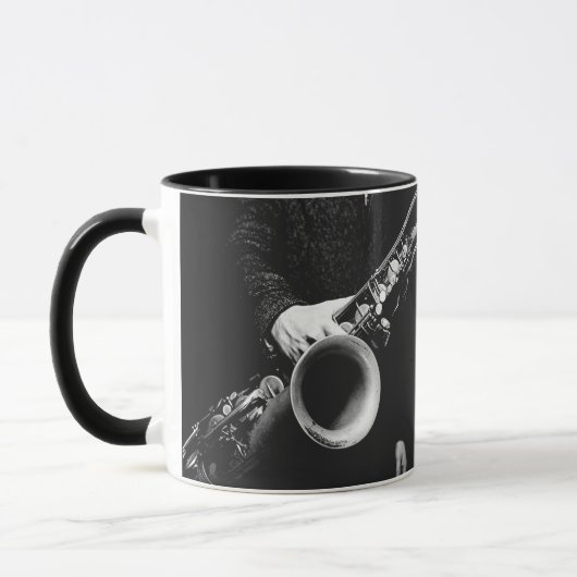 Saxophon personalisiert tasse (Links)