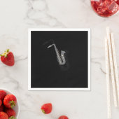 Saxophon Phantastische Musikinstrumente Woodwind A Serviette (Beispiel)