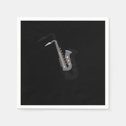 Saxophon Phantastische Musikinstrumente Woodwind A Serviette (Vorderseite)