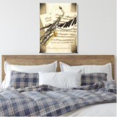 Saxophon & Piano Personalisierte Wand Leinwand (Insitu (Schlafzimmer))