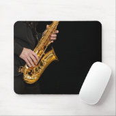 Saxophon Player Jazz Mouse Pad | sächsisch Mousepad (Mit Mouse)
