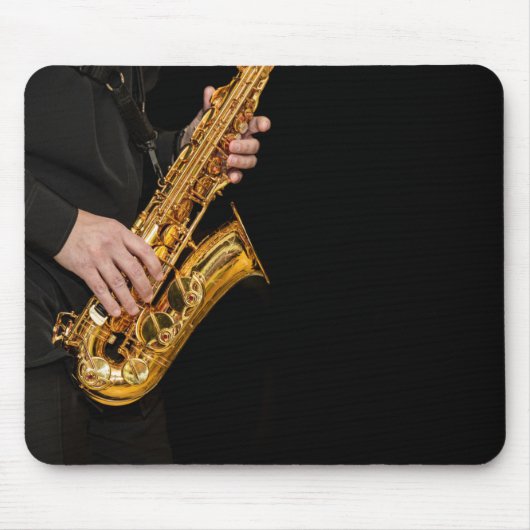 Saxophon Player Jazz Mouse Pad | sächsisch Mousepad (Vorne)