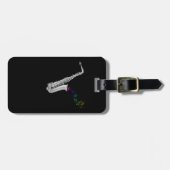 Saxophon Player Jazzmusiker Sax Gepäckanhänger (Vorderseite horizontal)