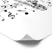 Saxophon Player Musical Instrument Musician Gift Poster (Ecke)
