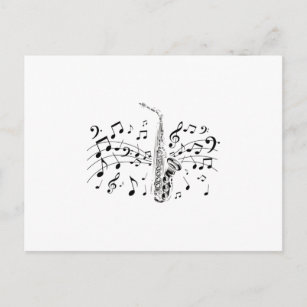 Saxophon Player Musical Instrument Musician Gift Postkarte