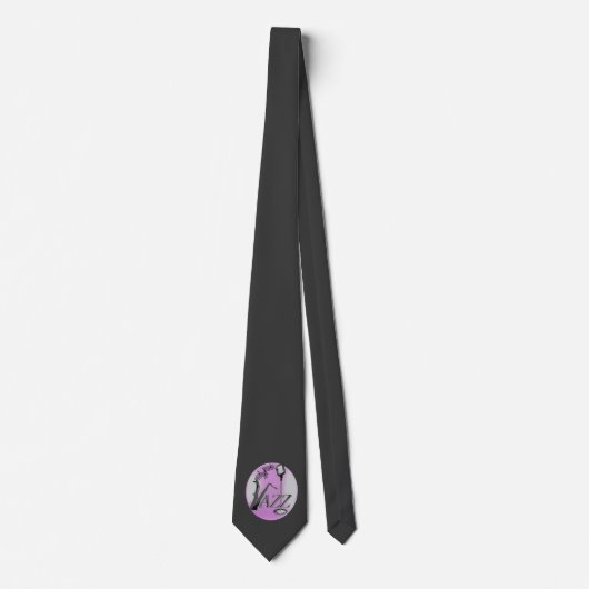 Saxophon Player Musical Notes Jazz Music Krawatte (Vorderseite)