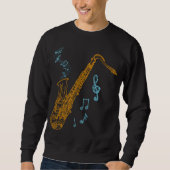 Saxophon Player Musiker Jazz Musik Sweatshirt (Vorderseite)