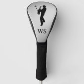 Saxophon Player Silver Monogram Golf Headcover (Vorderseite)