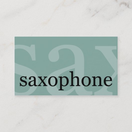 Saxophon Player Teacher Studio Musician Visitenkarte (Vorderseite)