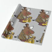 Saxophon Player Wrapping Paper Geschenkpapier (Ungerollt)