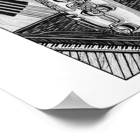 Saxophon Poster (Ecke)