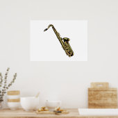 Saxophon Poster (Küche)
