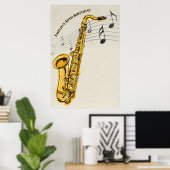 Saxophon Poster (Heimbüro)
