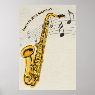 Saxophon Poster