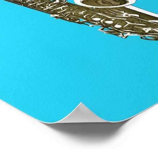 Saxophon Poster (Ecke)