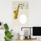 Saxophon Poster Maßanfertigung (Heimbüro)