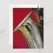 Saxophon Postkarte (Vorne/Hinten)