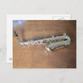 Saxophon Postkarte (Vorne/Hinten)