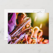 Saxophon Postkarte (Vorne/Hinten)