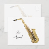 Saxophon Postkarte (Vorne/Hinten)