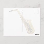 Saxophon Postkarte (Rückseite)
