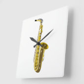 Saxophon Quadratische Wanduhr (Winkel)