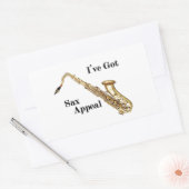 Saxophon Rechteckiger Aufkleber (Umschlag)