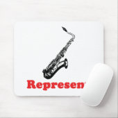 Saxophon Repräsentant Mousepad (Mit Mouse)