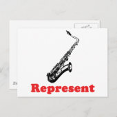 Saxophon Repräsentant Postkarte (Vorne/Hinten)