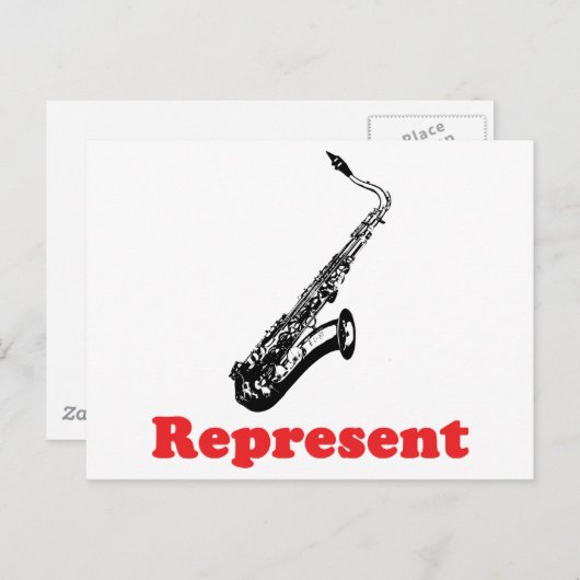 Saxophon Repräsentant Postkarte (Vorne/Hinten)