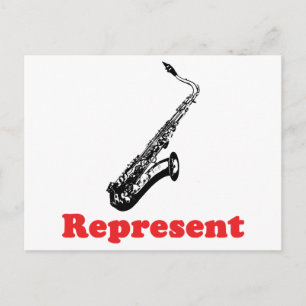 Saxophon Repräsentant Postkarte