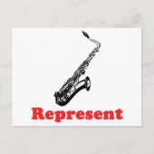 Saxophon Repräsentant Postkarte (Vorderseite)