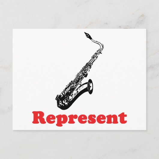 Saxophon Repräsentant Postkarte (Vorderseite)
