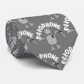 Saxophon Robot Krawatte (Gerollt)