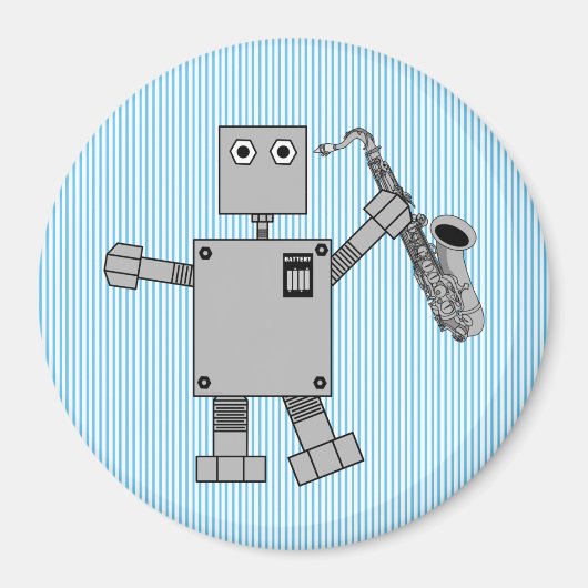 Saxophon Robot Magnet (Vorne)