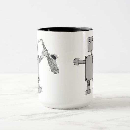 Saxophon Robot Tasse (Zentrum)