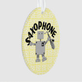 Saxophon Robot Text Ornament (Vorderseite)